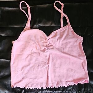 🩷 SKIMS NWT Pointelle Logo |Cami Top | Color Bubble Gum, Size XLarge 🩷